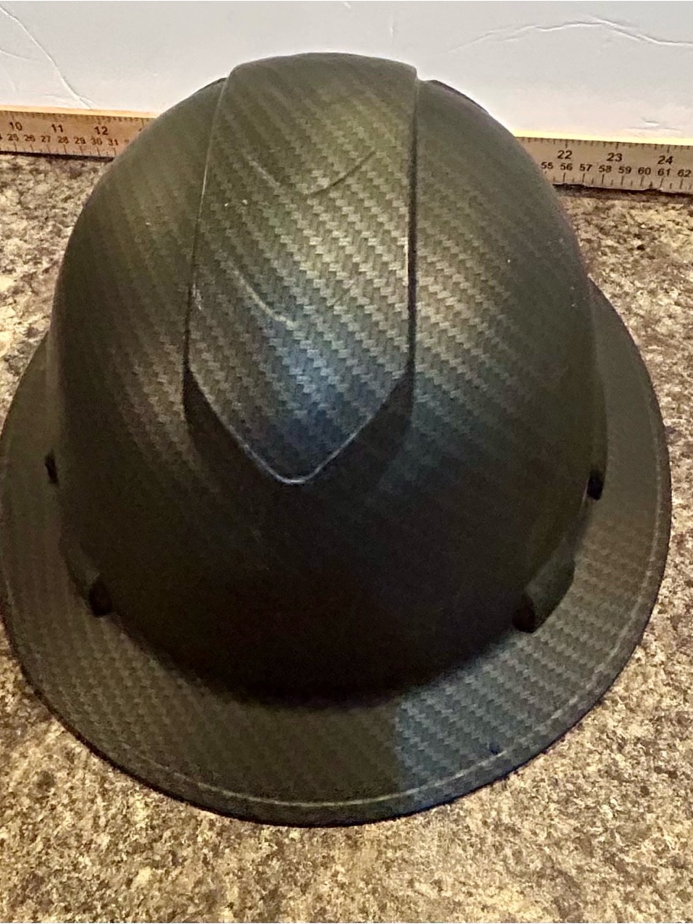 Carbon-Pattern Safety Hard Hat - Black
